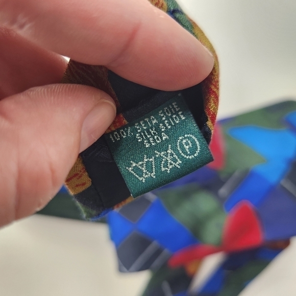 BOLGHERI Vintage Floral Abstract Hawaiian 100% Silk Designer Men's Tie - Picture 10 of 11